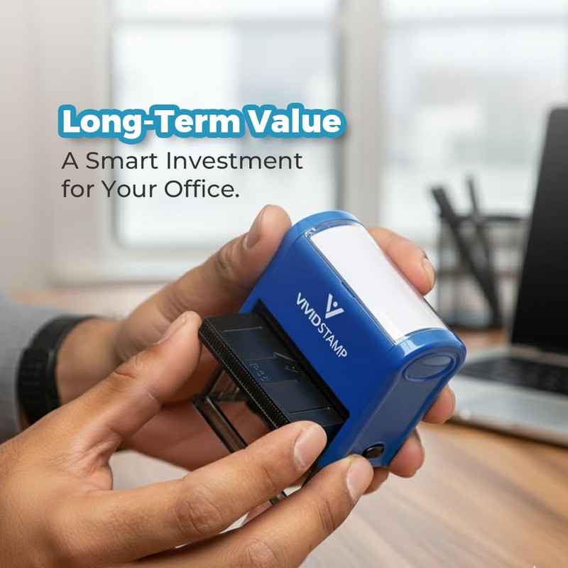 Received w/Border Self-Inking Office Rubber Stamp (Blue) - Medium