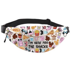Magical Inspired Gift Family Vacation Trip Gift I'm Here For The Snacks Mouse Snacks Goals Fanny Bag Waist Bag (Snacks WB)