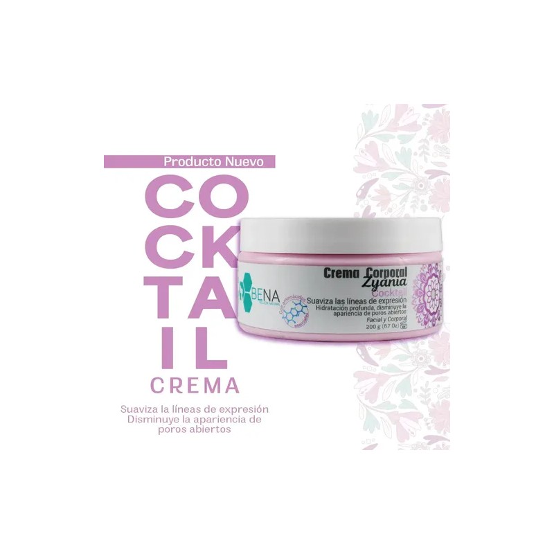 Crema Corporal Facial Zyania Cocktail de Bena Belleza Natural con