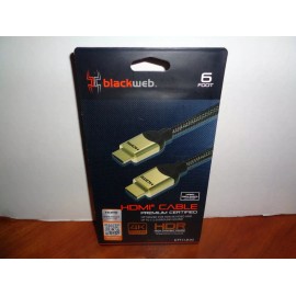 Blackweb 4K HDR Ultra HD Gold 60Hz 18 Gbps 6 feet Premium High Speed HDMI Cable