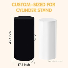 lluzx Portable Storage Bags for Round Cylinder Stands for Party, Large Waterproof Cylinder Pedestal Storage Bag, Heavy Duty Drawstring Carry Bag for Pedestal Table