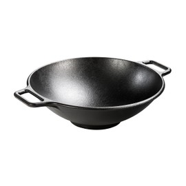 Lodge BOLD 14 Inch Seasoned Cast Iron Wok; Design-Forward Cookware