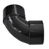 Solvent Black 50mm (56mm) Waste Pipe Swept Bend - Pack