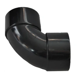 Solvent Black 50mm (56mm) Waste Pipe Swept Bend - Pack of 10