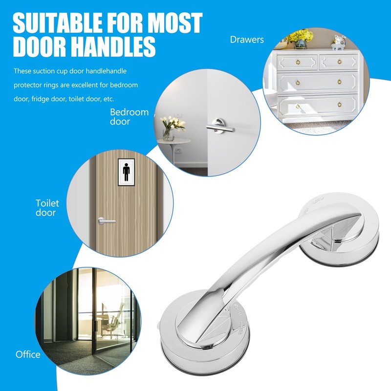 Healeved Suction Grab Bars for Bathtubs and Showers 7.7 Inch