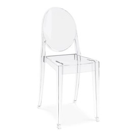 Aron Living 18.5" Mid-Century Plastic Crystal Dining Chair in Clear