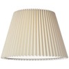 Ivory Linen Knife Pleat Medium Lamp Shade 9" Top x