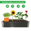 BIVEPEFB 47" Galvanized Raised Garden Bed Planter Box For Plant