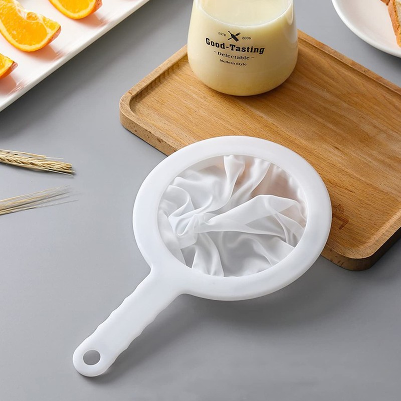 Kitchen Ultra-Fine Nylon Mesh Strainer 5.51 Inch, Plastic Sieve Fine