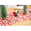 Christmas Table Runner Candy Cane Swirl Lollipops Red Table Decoration