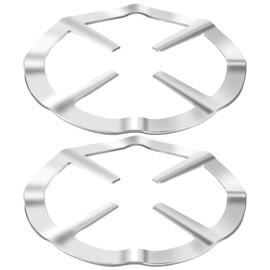 2 Pcs Gas Ring Reducer Wok Ring Universal Iron Ring Stainless Steel Gas Stove Cooker Plate Coffee Pot Support Stand Gas Stove Hob Pan Support Ring Reducer Ring Holder for Coffee Maker Pot Cooker Plate