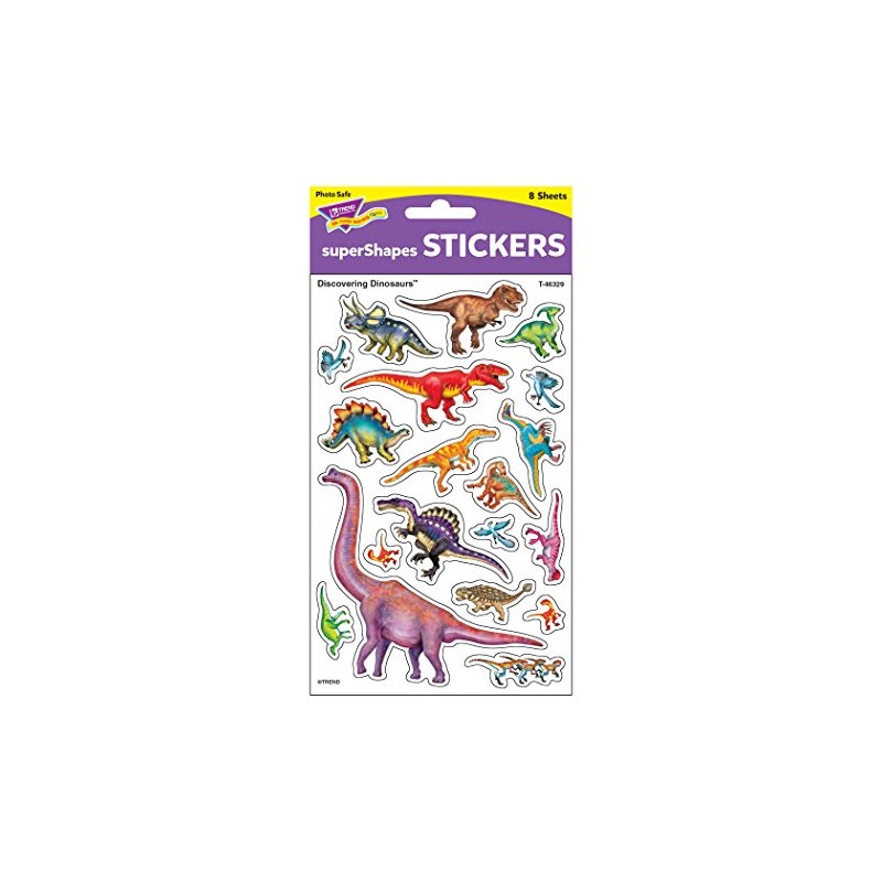 Trend Discovering Dinosaurs Large superShapes Stickers, Classroom Incentives, 152 Count