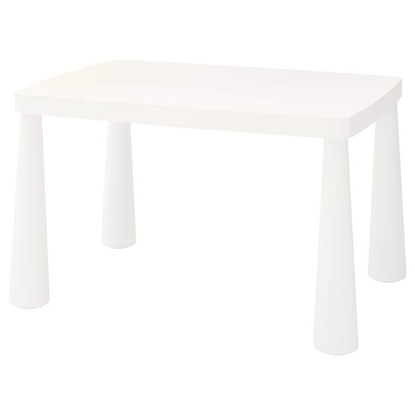 Ikea MAMMUT Children's table, in/outdoor, 77x55 cm [white]