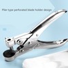 Hole Punch Plier Zinc Alloy Sliver Handheld Paper Puncher Tool