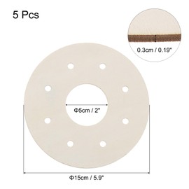 MECCANIXITY 5Pcs Wooden Wreath Frames, Round 5.9" OD/2" ID Unfinished Floral Hoop Rings for DIY Christmas Easter Crafts Wedding Holiday Wall Home Decor