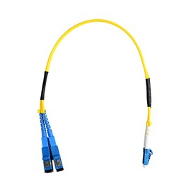 OpZonik 1FT LC to SC Fiber Optic Adapter Cable Singlemode 9/125um Duplex, LC Male to SC Female Fiber Adapter Cable – 0.3 Meter (1FT)