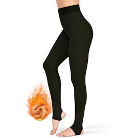 KBVOT Thermal Tights Women's Winter Thermal Tights Lined Tights Warm Fleece Tights Fake Translucent Pantyhose, Black tights