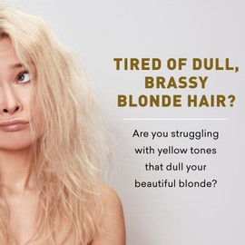 Just Nutritive Conditioner for Blonde Natural & Color-Treated Hair, Brassy Tones Neutralizer, No Purple Dye, Deep Nourishment, Silicone Free, Phthalate Free, Paraben Free, 8 oz. Bottle