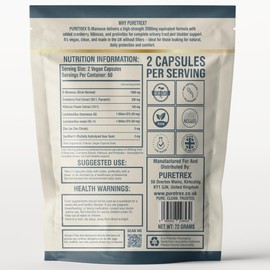 Puretrex D-Mannose Complex, 2000mg, Urinary Tract Support, 120 Capsules with Cranberry, Probiotics and Hibiscus