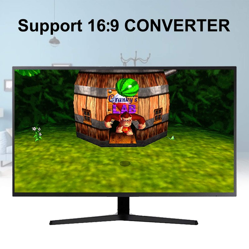 ZUZONG Cable HDMI para N64, compatible con conversión 16:9/4:3, convertidor