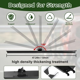 Upgraded Heavy Duty Bike Rack Loading Ramp with Two Types of Hooks, Mopeds Ramps, Foldable E-Bike Ramp, Compatible with YE/RL Ebike Rack and Kuat/CC Vehicle-Mounted Bicycle Racks Holds Up to 150 LBS