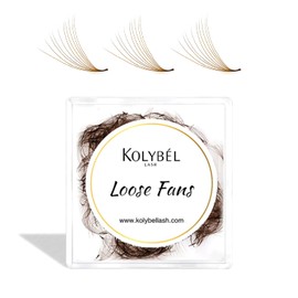 Kolybel 500 Premade Fans Lash Extension 10D 0.07 C Curl Dark Brown Promade Fans 11mm Premade Lash Fans Middle Stem Handmade Loose Fans Soft Pointy Base Volume Pre made Eyelash Fans(10D,0.07-C-11MM)