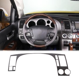 Car Center Console Dashboard Panel Frame Cover Trim Fit Toyot@a Tundra 2007-2013 Real Carbon Fiber Central Control Dashboard Panel Molding Instrument Protection Decorative Sticker Interior Accessories
