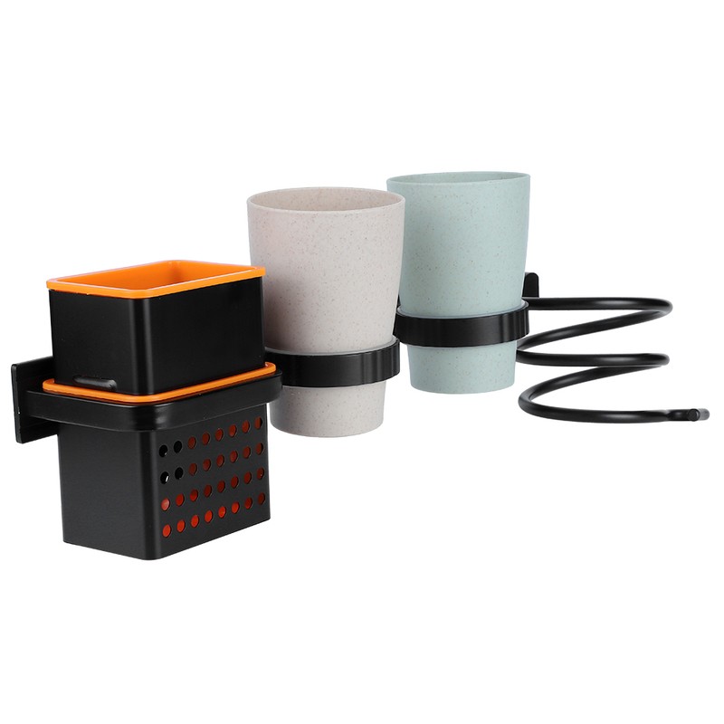 Multifunctional Space Aluminum Bathroom Storage Rack Hair Dryer Toothbrush Holder