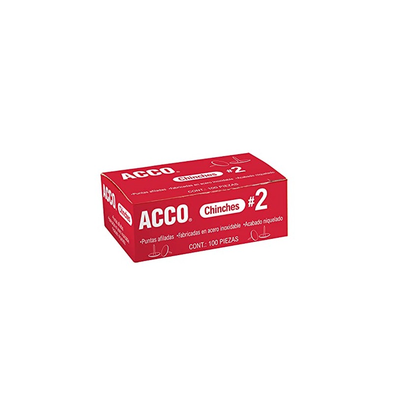 ACCO P2629 Chinchetas para Tablero de Corcho, 100 Piezas