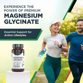 Best Immune International Magnesium Glycinate 500mg C High Strength Balanced Capsules for Maximum Absorption to Combat Fatigue, 100 Day Supply, Ideal Bioavailability C Premium Quality, Vegan Supplement, 100 Pcs