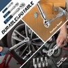 DISEN 3PCS Extendable Ratchet Wrench Set,1/4" 3/8" 1/2" Drive 72-Tooth,