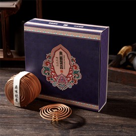 Aromatherapy and Meditation Coil Incense Gift Set by Gandhanra - 160 Natural Coils in 4 Scents with Free Burner - Long Lasting 4 Hours,Set 3(Lemon,Lavender,Tibetan Grass,Sandalwood)