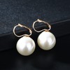 Huge Tomato 16mm Big Pearl Dangle Earrings White Round Pearl