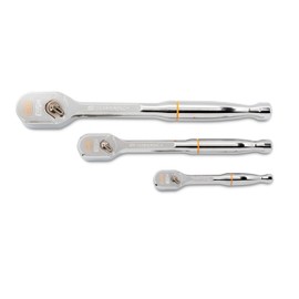 GEARWRENCH 3 Piece 1/4", 3/8" and 1/2" Drive 120XP Full Polish Teardrop Ratchet Set | 81206XP