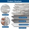 5 - Sheets Peel and Stick Wood Metal Tile Backsplash,