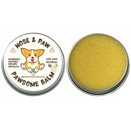 PAWSOME BALM - 100% Natural Dog Paw and Nose Balm - Soothes & Repairs Cracked Paws, Nourishes & Protects, Lick-Safe Moisturizer - Made in the UK - 30g