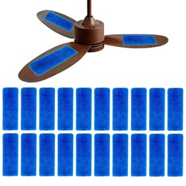 20 PCS Ceiling Fan Filter - MERV 6 Upgraded Adhesive Backed Easy Fit Universal Ceiling Fan Air Filter for Fan Blade Top Family Room Home Bedroom Kitchen Office