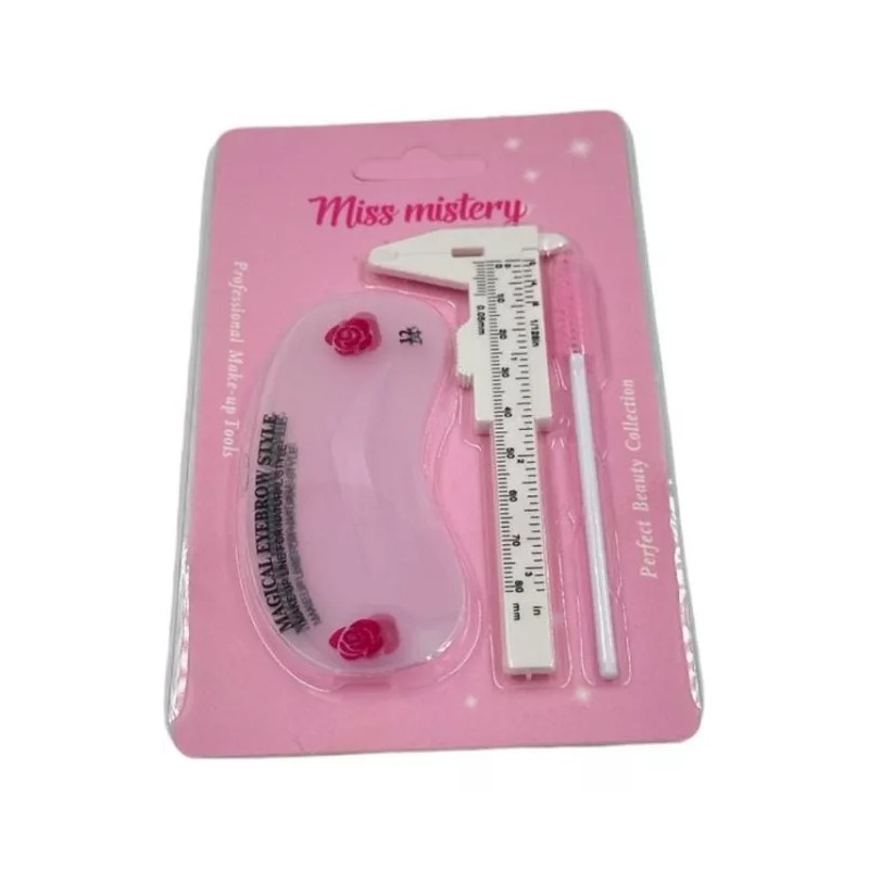 KFMX Kit Para Diseño De Cejas Plantillas + Medidor +