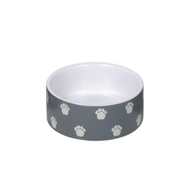Nobby Pata Ceramic Bowl, Grey/White, Diameter 12 x 4.5 cm, 0.25 L, Pack of 1