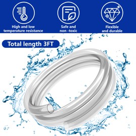 2 Pack Air Conditioner Drain Hose- 3 Ft Portable Leakproof AC Drain Hose Kit- Universal AC Drain Pipe Replacement with 3/5 Inch Hose Connector and Clamp for Window AC Mini Split Unit Parts