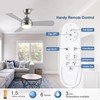 putroad 42 Inch Ceiling Fans with Lights, Modern Brushed Nickel