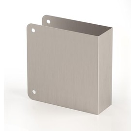 Naubea Door Knob Reinforcement Plate, Satin Nickel, Fits 1-3/8" Doors, Lock and Knob Cover, Deadbolt Cover, Reinforce and Repair Wood or Metal Doors