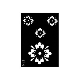 Pochoir pour le Corps format 3'' X 4'' #134 Fleurs