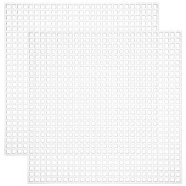 HOODANCOS 12pcs Mesh Plastic Canvas Sheets Cross Stitch Mesh Screen for DIY Crafts Embroidery Cross Stitch Yarn Crafting