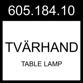IKEA TVARHAND TVÄRHAND Table Lamp Black/bamboo  605.184.10