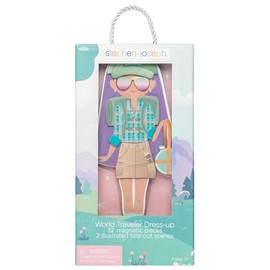 Stephen Joseph, Magnetic Dress Up Dolls, 30 pc Magnetic Travel Play Set – Pretend Play Magnetic Dress Up Dolls, Ideal for Ages 3 4 5 – Travel Game for Kids, World Traveler