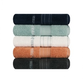 Songwol Towel CM Herringbone Stitch 40 Face Towel, Dark Gray 2ea