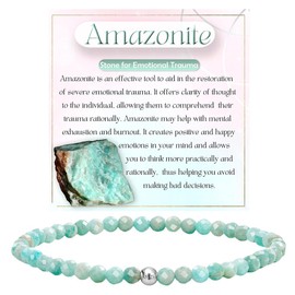 XFSRG Armbänder Damen 4mm Naturstein Kristall Rautenform Perlenarmband Armband Farbig Geburtstagsgeschenk Valentinstagsgeschenk