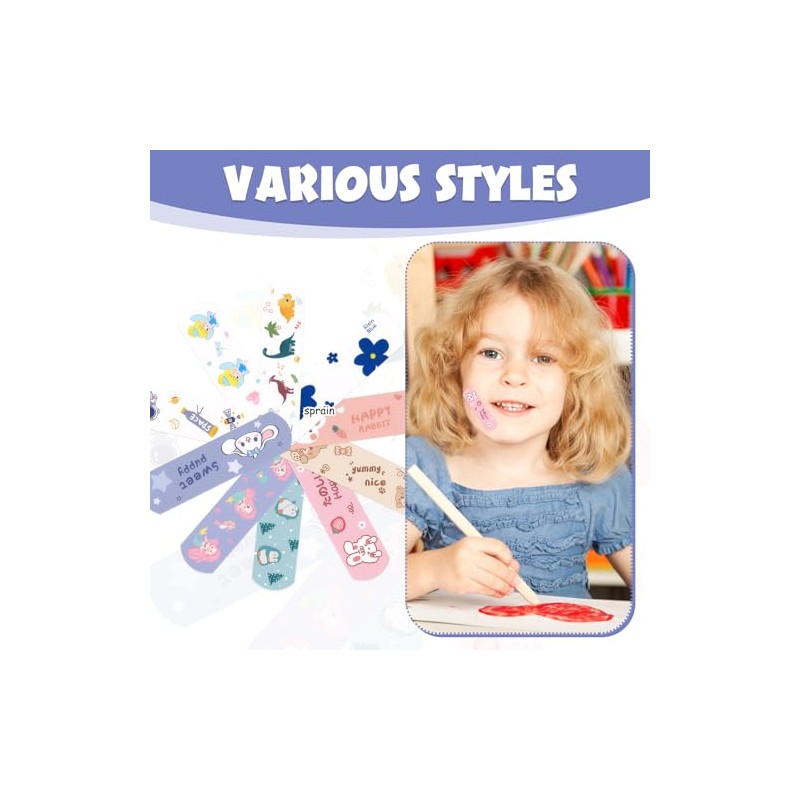 200 Sheets Children's Plaster Set with Cute Cartoon Motifs -