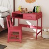 Costzon Kids Desk and Chair Set, Wooden Children Table with